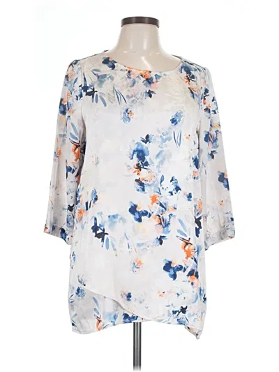 Pre-owned The Limited 3/4 Sleeve Blouse In Blue