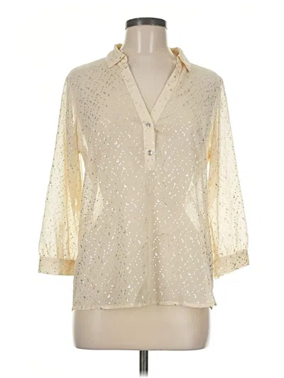 Pre-owned The Limited 3/4 Sleeve Blouse In Gold