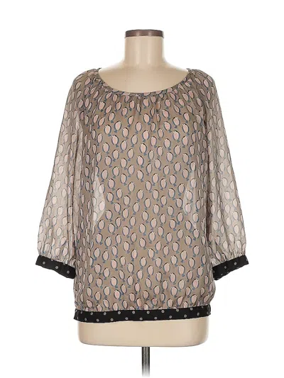 Pre-owned The Limited 3/4 Sleeve Blouse In Gray
