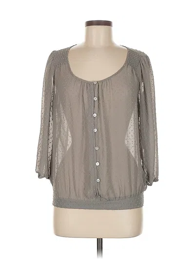 Pre-owned The Limited 3/4 Sleeve Blouse In Gray