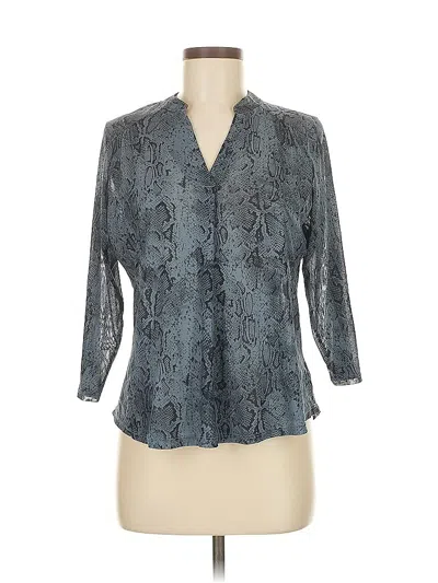 Pre-owned The Limited 3/4 Sleeve Blouse In Gray