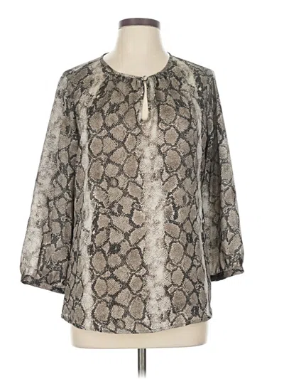 Pre-owned The Limited 3/4 Sleeve Blouse In Gray