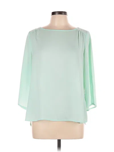 Pre-owned The Limited 3/4 Sleeve Blouse In Green