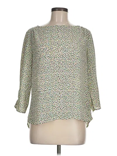 Pre-owned The Limited 3/4 Sleeve Blouse In Green