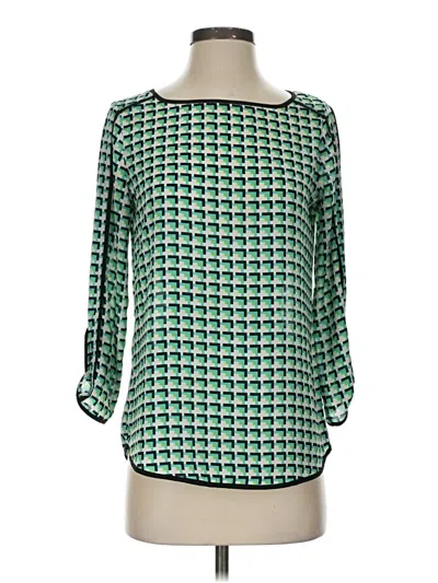 Pre-owned The Limited 3/4 Sleeve Blouse In Green