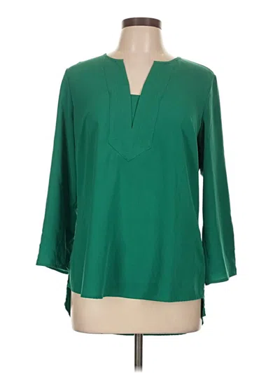 Pre-owned The Limited 3/4 Sleeve Blouse In Green