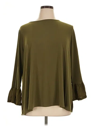 Pre-owned The Limited 3/4 Sleeve Blouse In Green