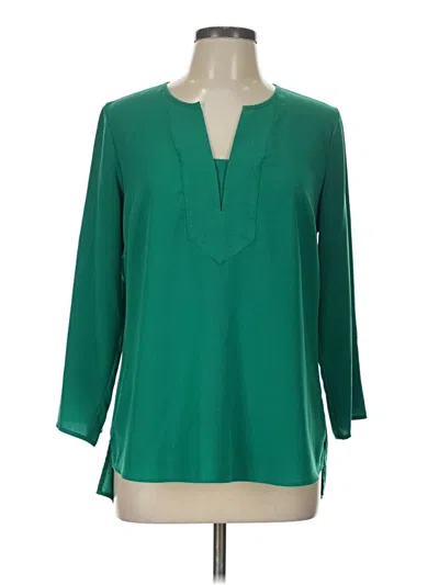 Pre-owned The Limited 3/4 Sleeve Blouse In Green