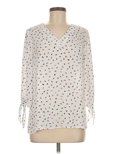 Pre-owned The Limited 3/4 Sleeve Blouse In Ivory
