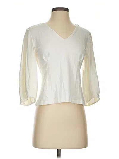 Pre-owned The Limited 3/4 Sleeve Blouse In Ivory