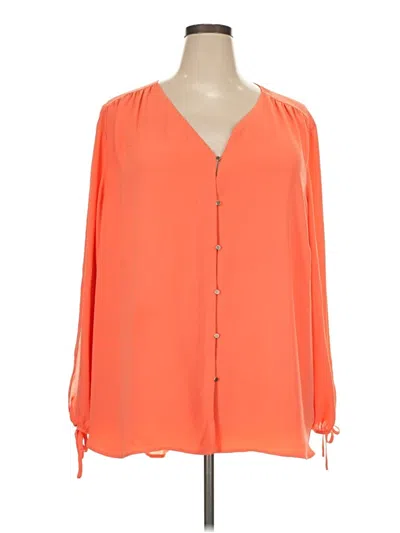 Pre-owned The Limited 3/4 Sleeve Blouse In Orange