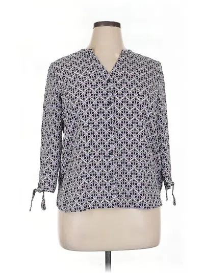 Pre-owned The Limited 3/4 Sleeve Blouse In Purple