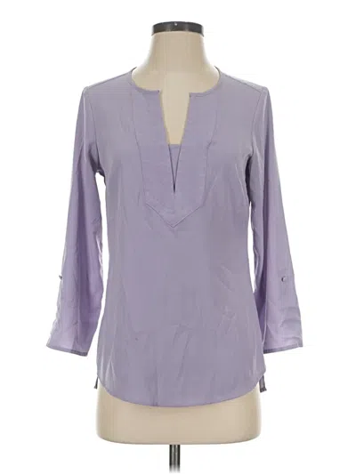 Pre-owned The Limited 3/4 Sleeve Blouse In Purple