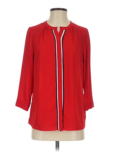 Pre-owned The Limited 3/4 Sleeve Blouse In Red