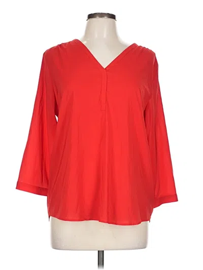 Pre-owned The Limited 3/4 Sleeve Blouse In Red