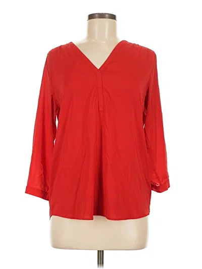 Pre-owned The Limited 3/4 Sleeve Blouse In Red