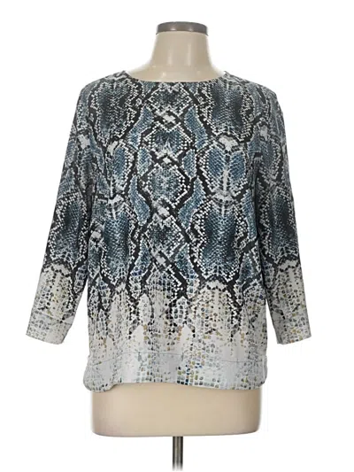Pre-owned The Limited 3/4 Sleeve Blouse In Silver