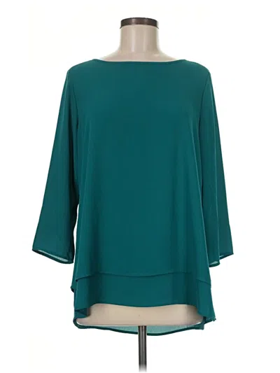 Pre-owned The Limited 3/4 Sleeve Blouse In Teal