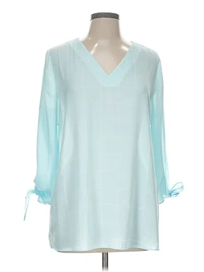 Pre-owned The Limited 3/4 Sleeve Blouse In Teal