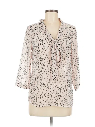 Pre-owned The Limited 3/4 Sleeve Blouse In White