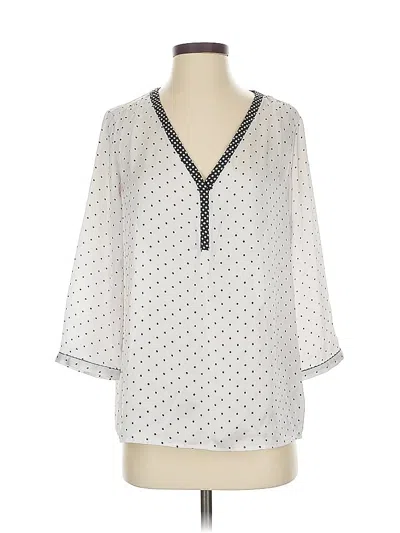 Pre-owned The Limited 3/4 Sleeve Blouse In White