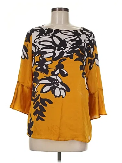 Pre-owned The Limited 3/4 Sleeve Blouse In Yellow