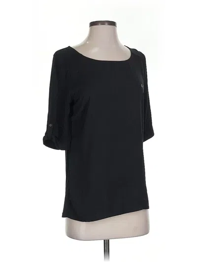 Pre-owned The Limited 3/4 Sleeve Top Black Boatneck Tops