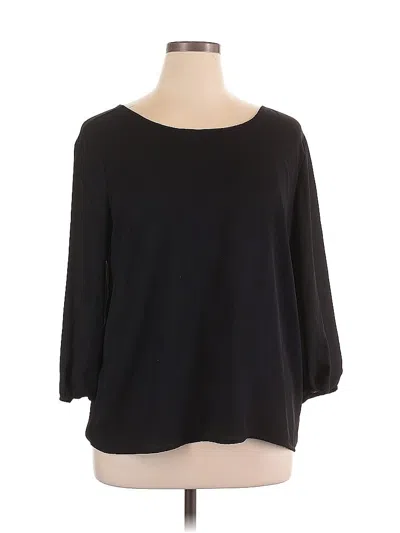 Pre-owned The Limited 3/4 Sleeve Top Black Boatneck Tops