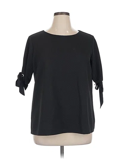 Pre-owned The Limited 3/4 Sleeve Top Black Boatneck Tops