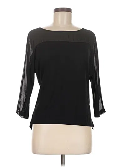 Pre-owned The Limited 3/4 Sleeve Top Black Boatneck Tops