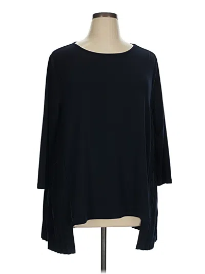 Pre-owned The Limited 3/4 Sleeve Top Black Boatneck Tops
