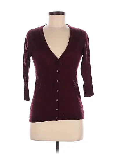 Pre-owned The Limited 3/4 Sleeve Top Burgundy Sweetheart Neckline Tops