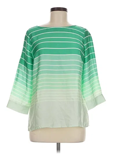 Pre-owned The Limited 3/4 Sleeve Top Green Boatneck Tops