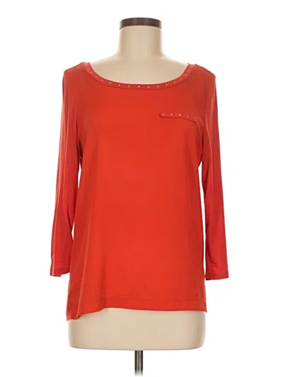 Pre-owned The Limited 3/4 Sleeve Top Orange Boatneck Tops