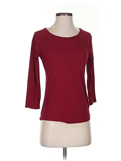 Pre-owned The Limited 3/4 Sleeve T-shirt In Burgundy