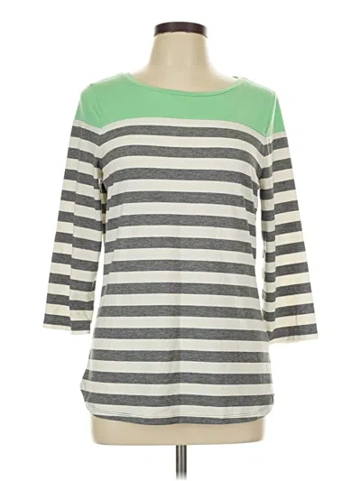 Pre-owned The Limited 3/4 Sleeve T-shirt In Green