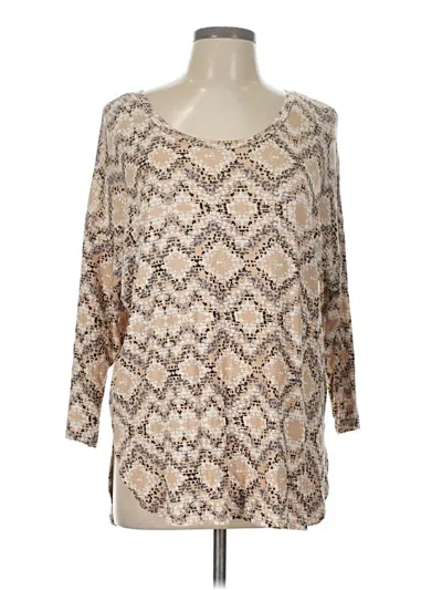 Pre-owned The Limited 3/4 Sleeve T-shirt In Tan