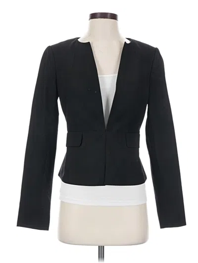 Pre-owned The Limited Black Collection 3/4 Sleeve Top Black Plunge Neckline Tops