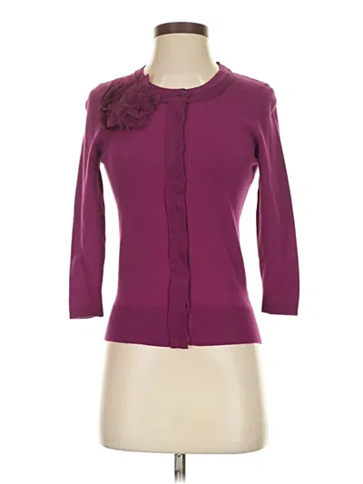 Pre-owned The Limited Cardigan Sweater In Purple