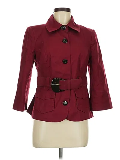 Pre-owned The Limited Coat In Burgundy