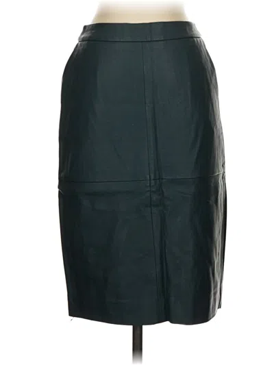 Pre-owned The Limited Faux Leather Skirt In Black