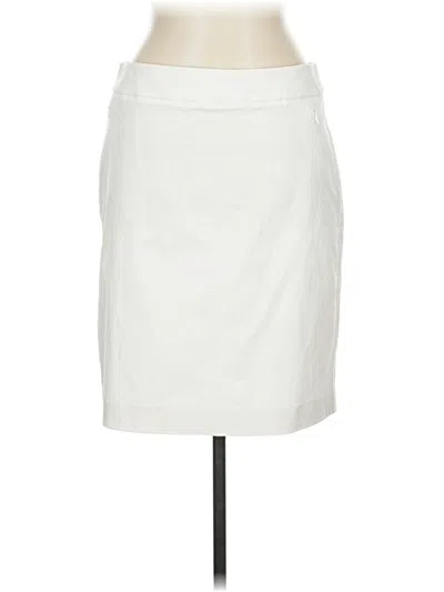 Pre-owned The Limited Faux Leather Skirt In White