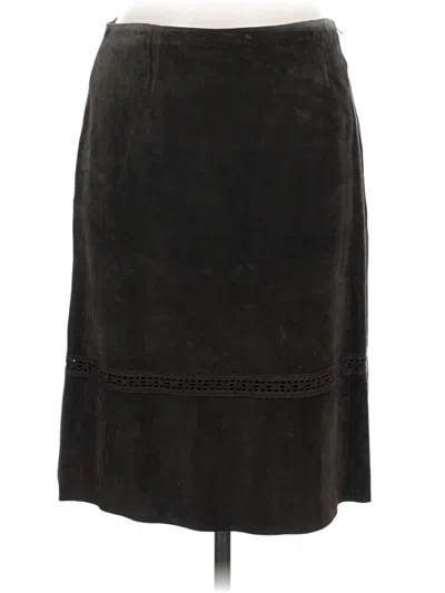 Pre-owned The Limited Leather Skirt In Black