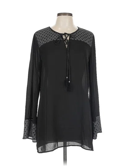 Pre-owned The Limited Long Sleeve Blouse In Black