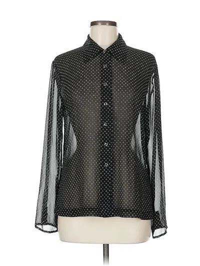 Pre-owned The Limited Long Sleeve Blouse In Black