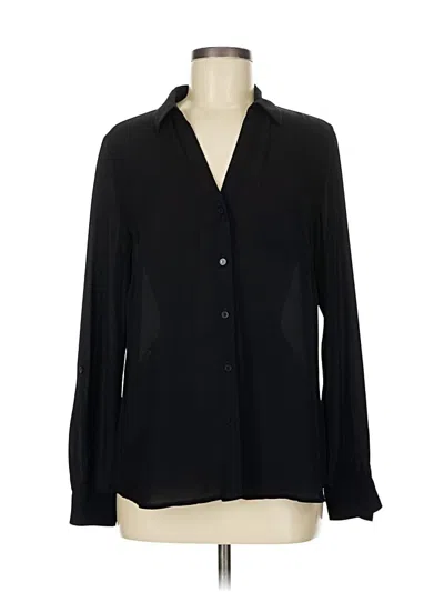 Pre-owned The Limited Long Sleeve Blouse In Black