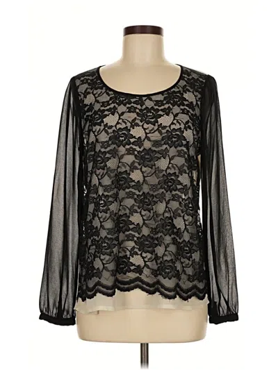Pre-owned The Limited Long Sleeve Blouse In Black