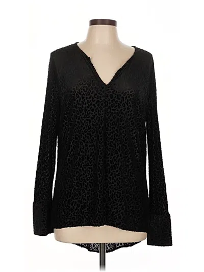 Pre-owned The Limited Long Sleeve Blouse In Black