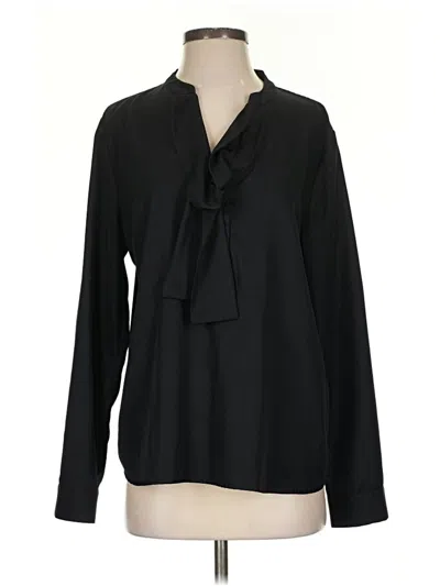Pre-owned The Limited Long Sleeve Blouse In Black