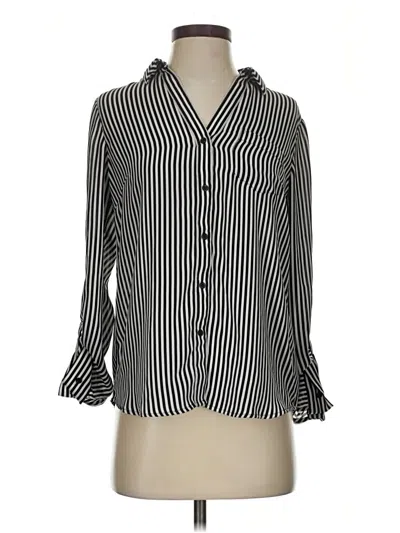 Pre-owned The Limited Long Sleeve Blouse In Black